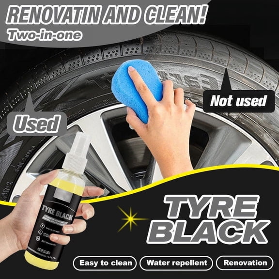 Upgraded Tire BrightenerDelays AgingBrightens And Darkens Wheels Deconta Minates Polishes Coating ProtectsOil Maintenance 100ml B