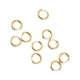 thumbnail image 2 of 10 pendientes de aro dorados simples con diámetro de alambre de 2,5 mm de diámetro interior de 10 mm, accesorios para pendientes, 2 of 5