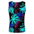 thumbnail image 4 of Mens Tank Tops Summer Vacation Beach Hawaii Digital Printed Vest Daily Loose Fit Breathable Refreshing Undershirts Sizes M, 4 of 5