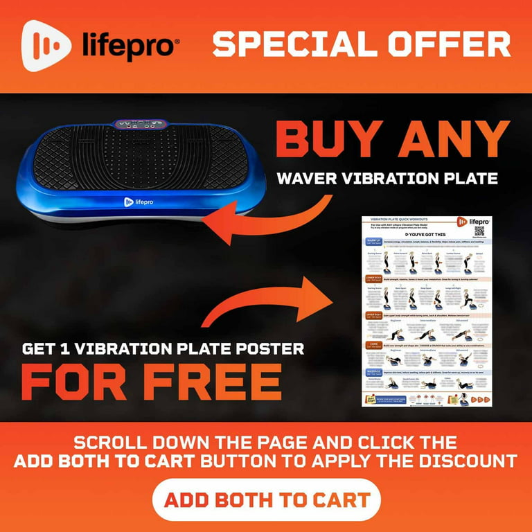 LifePro Waver Vibration Plate Exercise Machine - Whole Body Workout  Vibration Fitness Platform w/ Loop Bands - Home Training Equipment for  Weight Loss