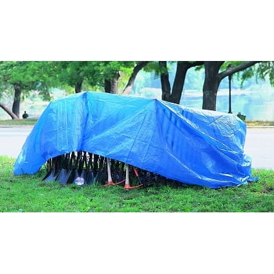 Multiple Use Tarp, 12 Ft W X 16 Ft L, Polyethylene, Blue | Bundle of 2 Each