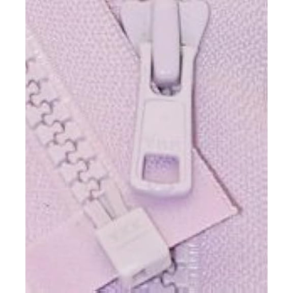 25" Vislon Zipper ~ YKK #5 Molded Plastic Sport Zipper ~ Separating - 552 Light Lilac (1 Zipper/ Pack)