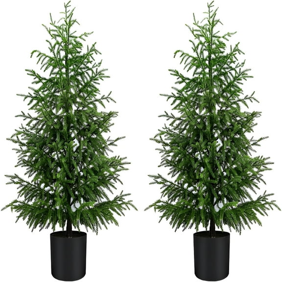BESTSKY 23.6" Artificial Christmas Tree 2Pcs porch christmas tree outdoor christmas trees for porch Living Room Indoor Outdoor Decorations