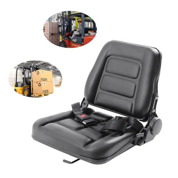 New Universal Forklift Seat Fits Clark Cat Hyster Yale Toyota Mitsubishi Black
