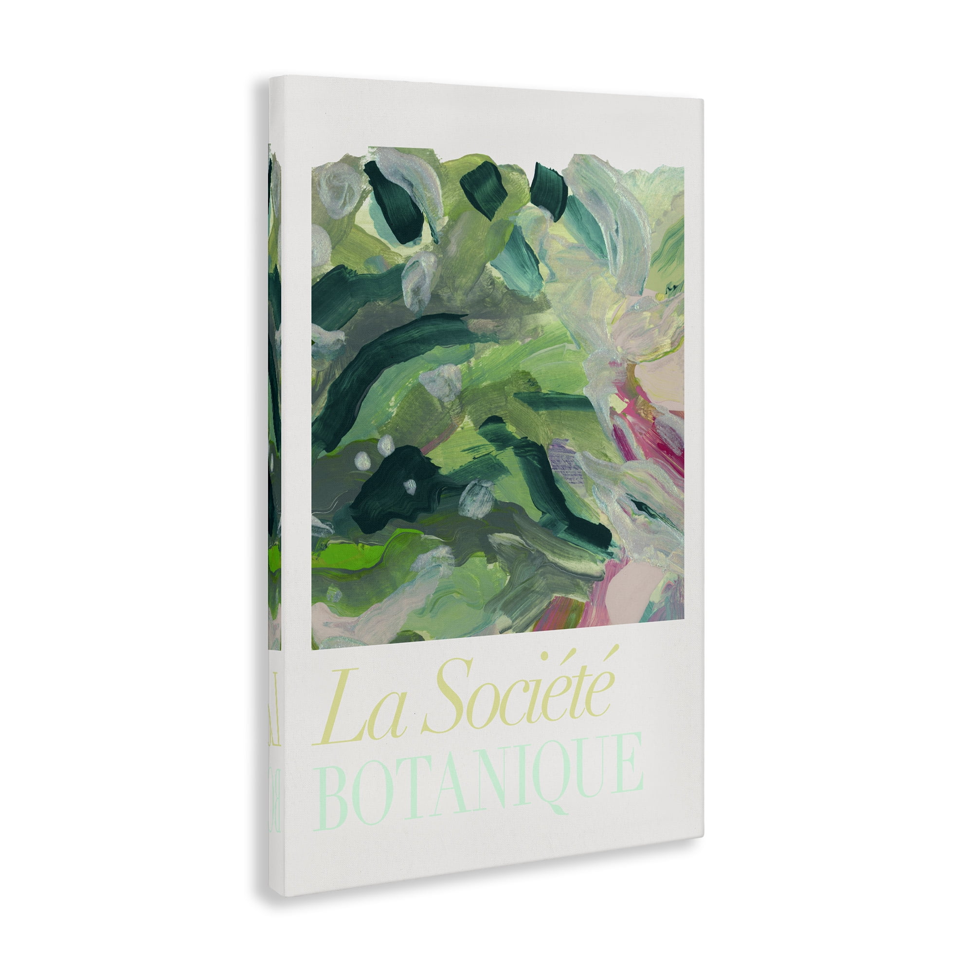 Stupell Industries French Leaves Abstraction Plants & Flowers Painting Wrapped Canvas Art Print Wall Art, 20 x 30