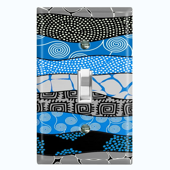 Metal Light Switch Plate Cover Colorful Safari African Tribal Art Pattern SFR035