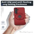 thumbnail image 6 of Allytechgroup Lightweight Case for Samsung Galaxy S21,Rotatable Ring Kickstand,Sliding Lens Cover,Enhanced Camera & Screen Full Body Protection Shockproof Case for Samsung Galaxy S21, Red, 6 of 6