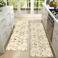 thumbnail image 4 of Kitchen Rugs Sets Of 2,Beige Chicken Sketch Pattern Anti Fatigue Kitchen Mat Rugs Non Slip Washable,Decorative Kitchen Floor Mats for Kitchen,Sink,Laundry,17"X47", 4 of 5