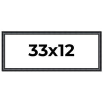 33x12 Frame Black Real Wood Picture Frame Width 1.25 inches | Interior Frame Depth 0.5 inches |