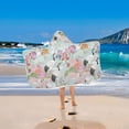 thumbnail image 2 of Yayeee Kids Hooded Towel with Hand Pockets Beach Soft Absorbent Bath Wrap 50 x 23.5 inch, Colorful Flowers Blossoms, 2 of 5