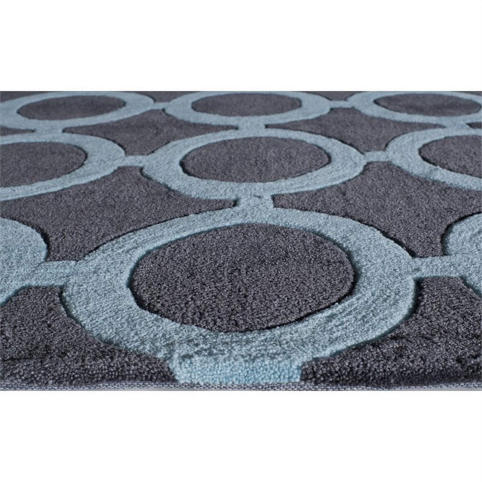 Rugs America Jourdan Collection Navy Blue 6205A Contemporary Geometric Area Rug 5' x 8'