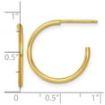 thumbnail image 2 of 14k Solid Yellow Gold 1.5 X 20mm Polished Post Hoop Earrings 20x20mm Wide 1.5mm Thick Hoop Earring for Women, 2 of 2