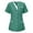 Army Green, variant on Women’s V-Neck Nurse Uniform Blouse - Short-Sleeve Button-Front Scrub Top for Medical, Nursing, Clinic, Healthcare, Hospital, Caregiver /Clinic Staff | Multi-Size Multi-Pocket Work Uniform