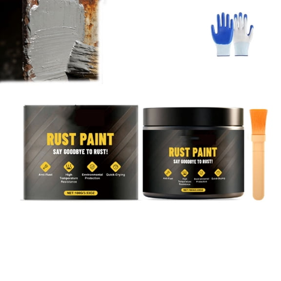 Water-Based Metallic Paint Rust Converter, 2-in-1 Rust Converter & Metal Primer, Metal primer, for Automotive, Marine, Fence, Tools