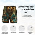 thumbnail image 6 of Picia Creekside Meditating Puppy pattern Mens Swim Trunks with Compression Liner Stretch Beach Shorts Quick Dry with Zipper Pockets No-Chafing Board Shorts-X-Large, 6 of 9