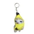 thumbnail image 1 of Sound Making Banana Cat Crying Cat Keychain Banana Meow Doll Keychain Cute Charm, 1 of 3