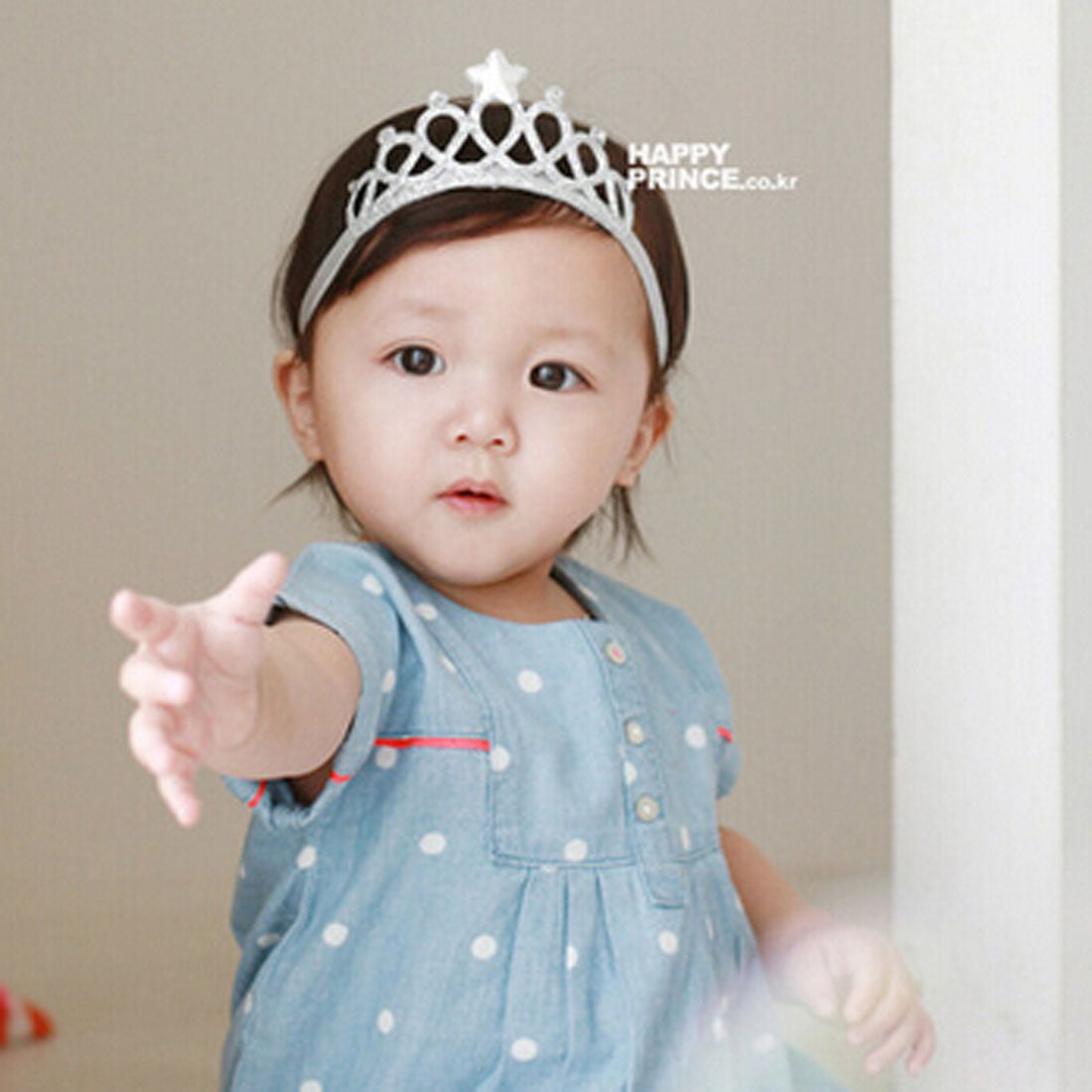 Arvbitana Baby Girl Silver Princess Crown Headband Rhinestone Tiara Hair  Head Band Hair Accessories 