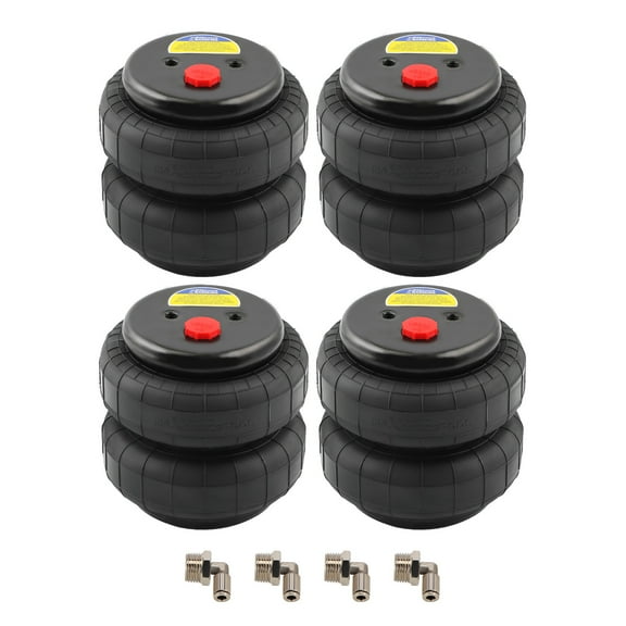maXpeedingrods 4PCS Air Ride Suspension Spring Double Bellow Standard 2500 lb 1/2"npt Single Port Heavy Duty for Trucks