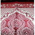 thumbnail image 2 of Modefa Turkish Islamic Ipek Floral Plush Velvet Prayer Rug Janamaz Sajjadah Namaz Seccade with Prayer Cap - Red, 2 of 6