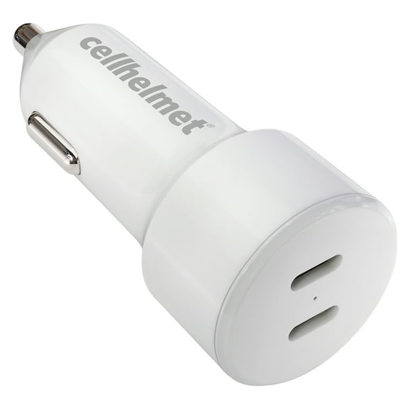 cellhelmet CAR-PD-20W-C-C 20-Watt Dual-Port USB-C Power Delivery Car Charger