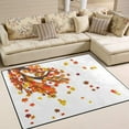 thumbnail image 2 of Coolnut Abstract Autumnal Leaves Lightweight Carpet Mats, 6'8" x 4'10" Area Soft Rugs Floor Mat Rug Home Decoration for Kids Room Living Room, 80"x 58", 2 of 6