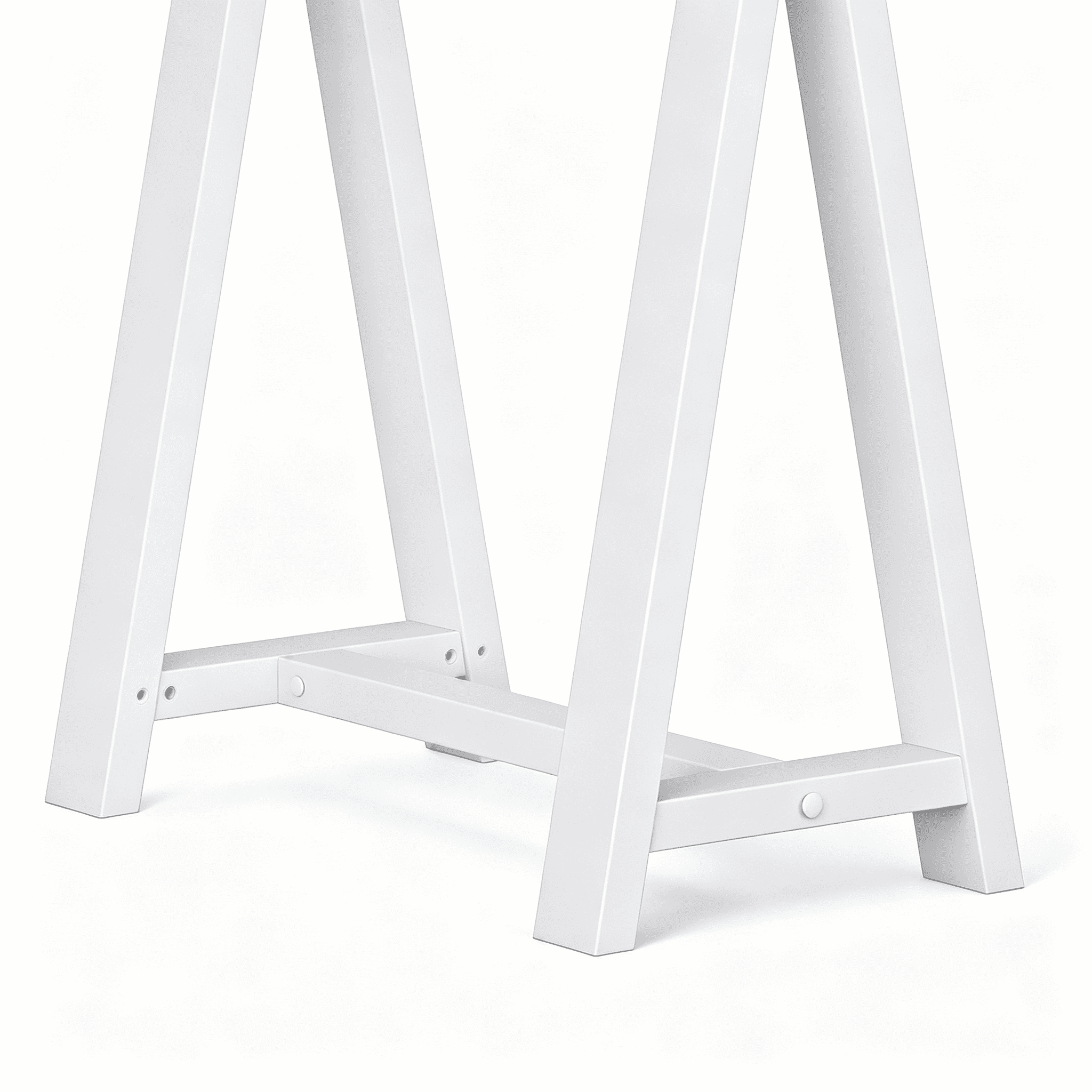 Sawhorse Desk with Keyboard Tray, Solid Wood Home Office Desk, 60 in Wide Writing Table for Study, Gaming, and Bedroom