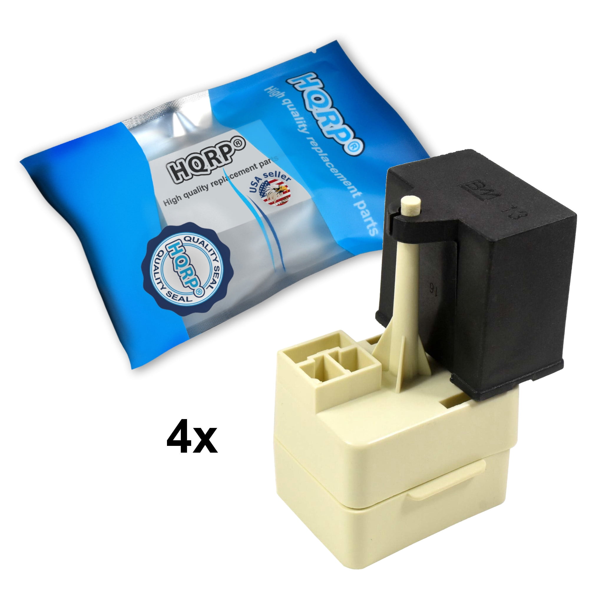 HQRP 4-Pack Compressor PTC Starter/Start Relay and Capacitor Kits Compatible with KitchenAid KBFA20ERBL00