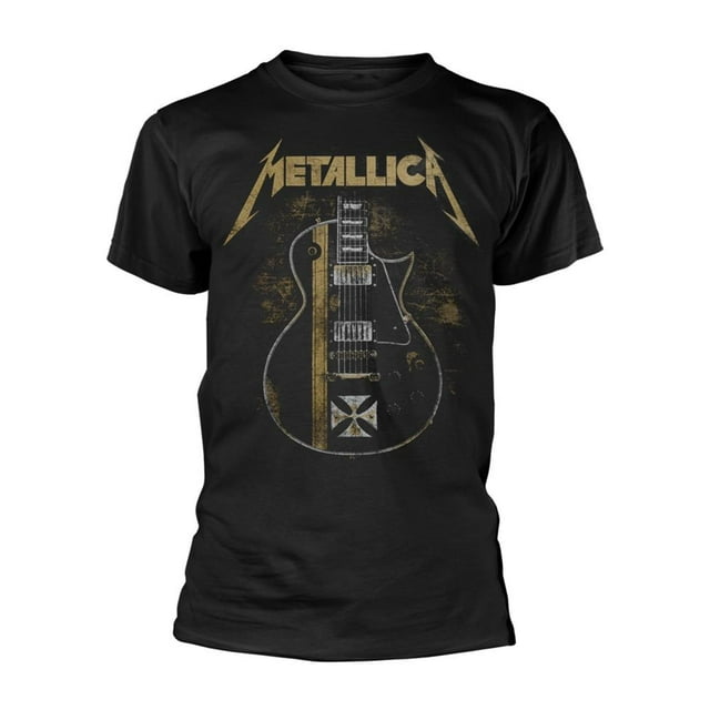 Metallica - Camiseta Hetfield Iron Cross para Adultos Unisex (Negro)