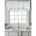 thumbnail image 4 of Kitchen Valances for Window, Farm Country Plant Leaves Light Filtering Rod Pocket Valance Curtain, Pastoral Blue Green Botanical Short Curtains Window Topper for Bedroom 54x18in, 4 of 9