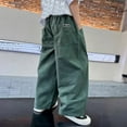 thumbnail image 4 of Huowey Toddler Boys Casual Pants Straight Leg Wide Cargo Pants Everyday Wear Comfortable Loose Fit Summer Outfits With Sneakers Age 4-13 Years Boho Dailywear, 12-13 Years, 4 of 6