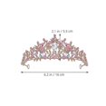 thumbnail image 2 of Crown Headwear Wedding Tiara for Women 1 Piece Pink Bridal Hair Accessory, 2 of 4