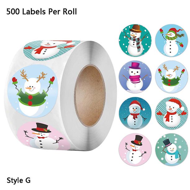 G 500 Uds. Pegatinas hechas a mano de Feliz Navidad, paquete de caja de regalo, pegatinas de sellado de etiquetas de agradecimiento de Santa
