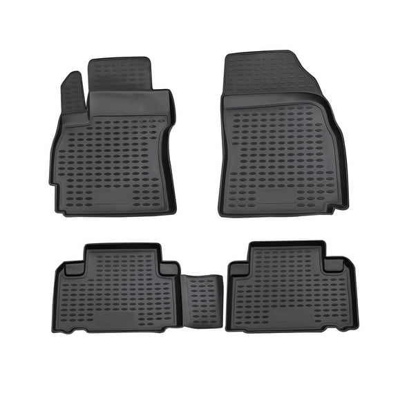 OMAC Floor Mats Liner for Mazda 5 2006-2010 Black TPE All-Weather 4 Pcs