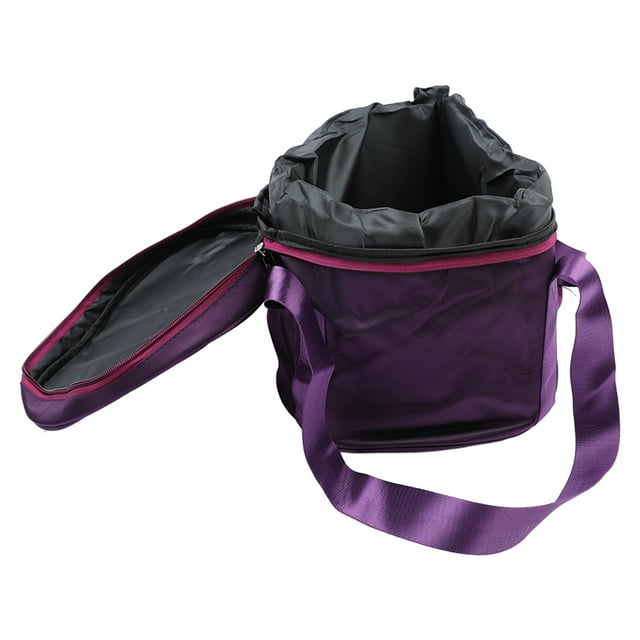 Music Bowl Storage Bag Container, Dual Zipper Singing Bowl Carry Case Bag For Sizes 8" To14", Carrying Case Padded Travelling Bag Purple For Bowl Parts