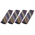 thumbnail image 1 of 4pcs Multicolor Universal Linen Car Safety Seat Belt Strap Cover Shoulder Pad Mat Cushion for Driving, 1 of 1