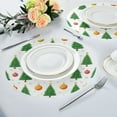 thumbnail image 4 of 15.4" Round Placemat Set of 6 Polyester Fabric Place Mats Non-Slip Dining Kitchen Table Mats for Kitchen Party Decor Christmas Trees and Colorful Balls, 4 of 5