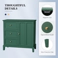 thumbnail image 4 of HLR Accent Cabinet with 3 Drawers and Door, Wooden Storage Cabinet with Shelves, Sideboard for Living Room, Entryway, Green, 4 of 7
