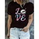 thumbnail image 1 of Camiseta básica para mujer verano SuaveWomen'S Fashion Casual Short Sleeve T-Shirt with Alphabet Pattern Print, Medium Stretch Polyester, Comfortable Summer Top for All SeasonsFather's Day, Mother's, 1 of 7