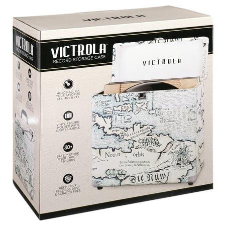 Victrola - Storage Case for Vinyl Turntable Records - Map