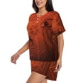 thumbnail image 2 of Kdxio Spider Web Print Pajamas Sets for Women Short-Sleeved Pjs with Lounge Shorts Two Piece Sleepwear S-4XL, 2 of 5
