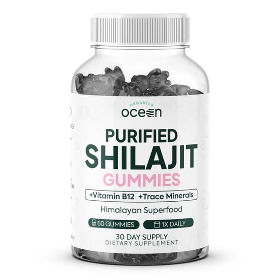 Organics Ocean Natural Shilajit Supplement for Men and Women - 60 Gummies
