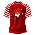 thumbnail image 1 of Blusas y camisas de manga corta con cuello redondo para hombre. Blusa holgada plisada de manga corta con degradado y cuello redondo para hombre., 1 of 3