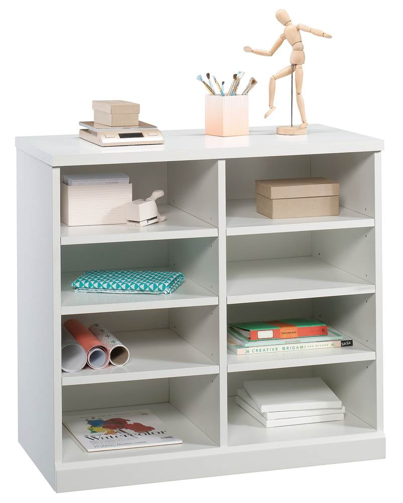 Open Storage in White Finish