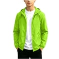 thumbnail image 2 of Mifsaly Boys Lightweight Windbreaker Jacket Zip Up Hooded Jackets Windproof Fall Outdoor Long Sleeve Outerwear with Pockets, 2 of 8