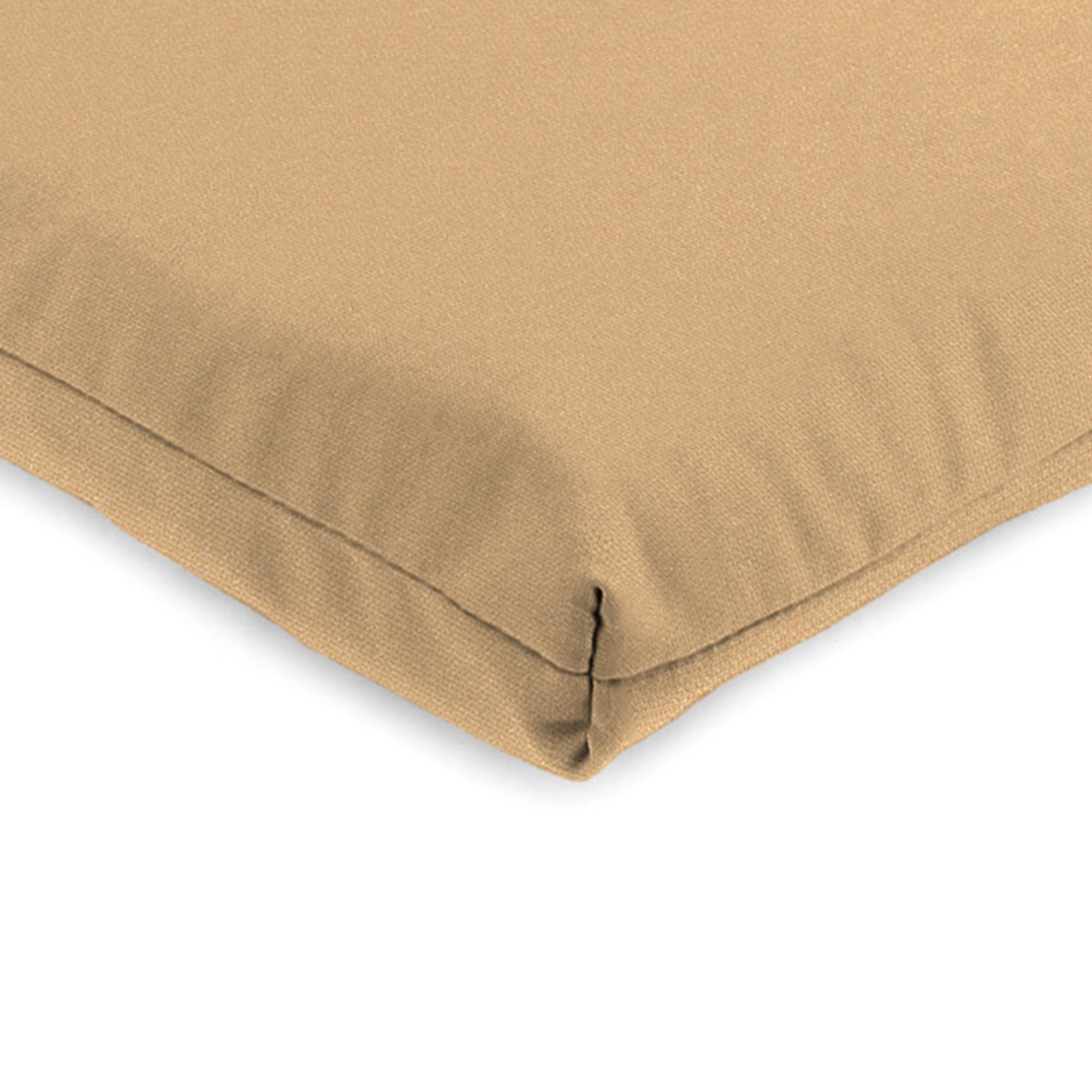 Jordan Manufacturing 44" x 21" Rave Birch Tan Solid Rectangular Outdoor Chair Cushion with Ties and Hanger Loop (2 Pack)