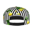 thumbnail image 2 of Hirioo Lemons on Striped for Baseball Cap Men Cap Flat Brim for Men Women Teens Adjustable Baseball Cap, 2 of 7