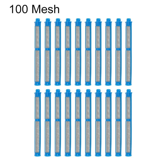 20pcs 60 Mesh 100 Mesh 150 Mesh Airless Paint Sprayer Filter 11x110mm Power Tool