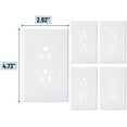 thumbnail image 3 of Bates- Duplex Wall Plate, 5 Pack, White Outlet Covers Wall Plate, 3 of 7