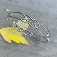 thumbnail image 3 of Stainless Steel Silver Celtic Infinity Knot Bangle Bracelet, 3 of 6