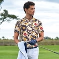 thumbnail image 3 of Fotbe lips record rock Skull Camiseta Polo de Golf para Hombre con Estampado – Camisa Deportiva Transpirable con Cuello Abotonado-XX-Large, 3 of 6